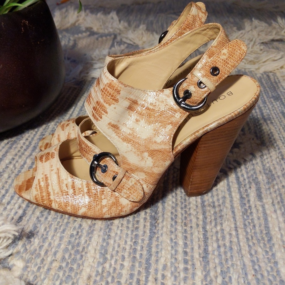 Boutique 9 leather snake skin heels